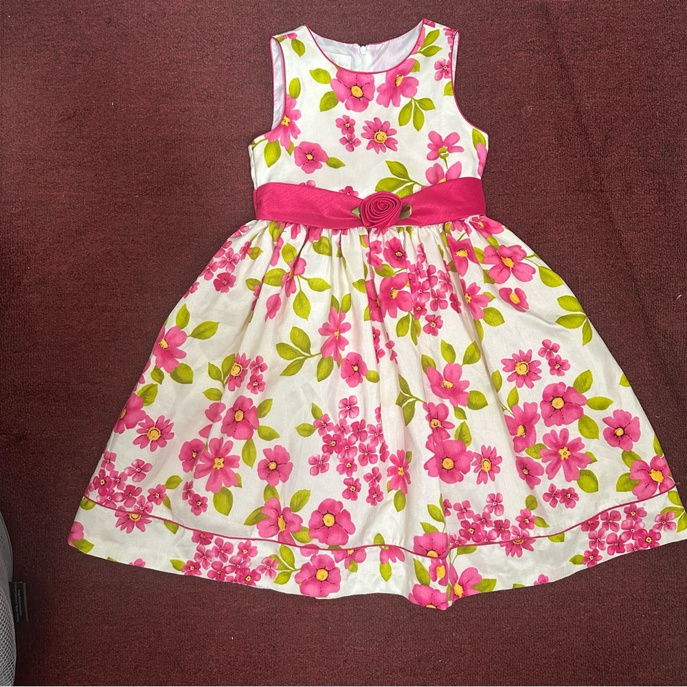 American Princess Pink and Green Floral Dress